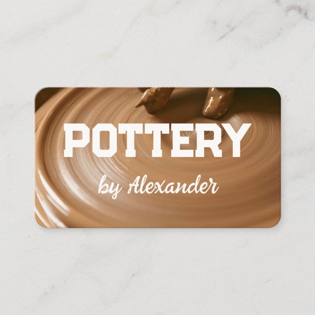 Handmade Pottery Business Card (Front)