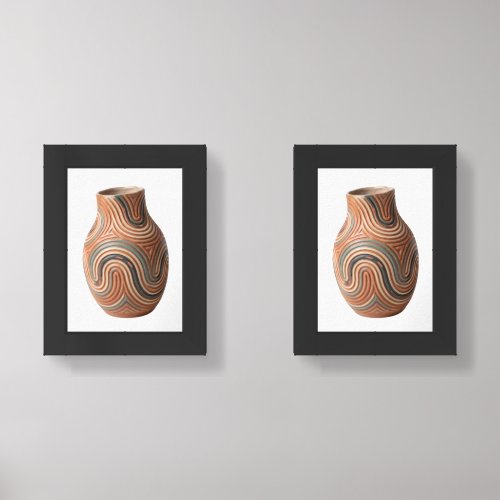 Handmade Pottery Fingerprint Ceramic Art for Potte Wall Art Sets