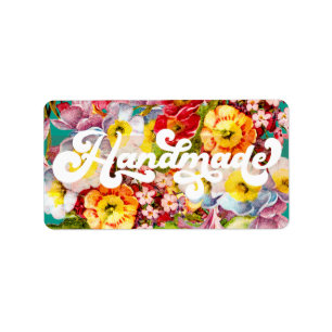Handmade Pretty Floral Pattern Vintage Primrose Label
