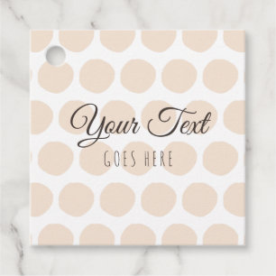 Handmade Product Blush Dots Simple Trendy Favor Tags