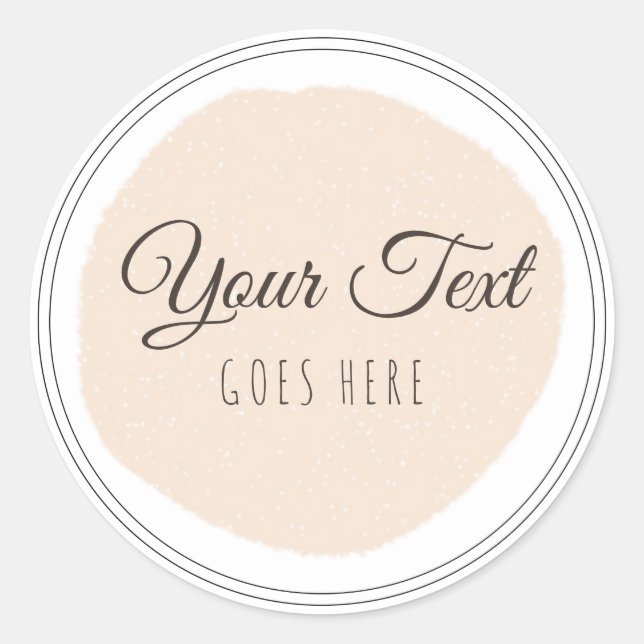 Handmade Product Blush Simple Trendy  Classic Round Sticker (Front)
