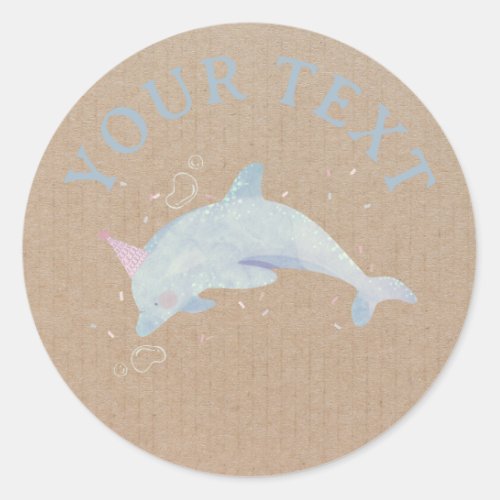 Handmade Product Dolphin Cupcake Soap Custom Classic Round Sticker