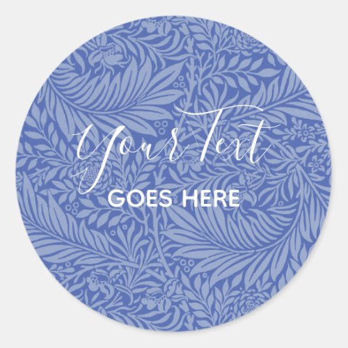 Handmade Product Floral Pattern Blueberry Classic Round Sticker