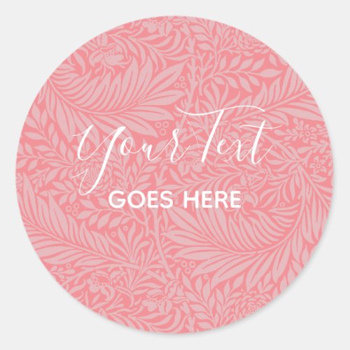 Handmade Product Floral Pattern Blush Pink Classic Round Sticker
