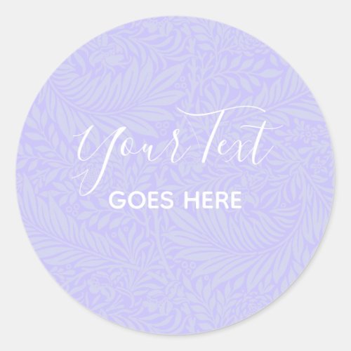 Handmade Product Floral Pattern Lavender Classic Round Sticker