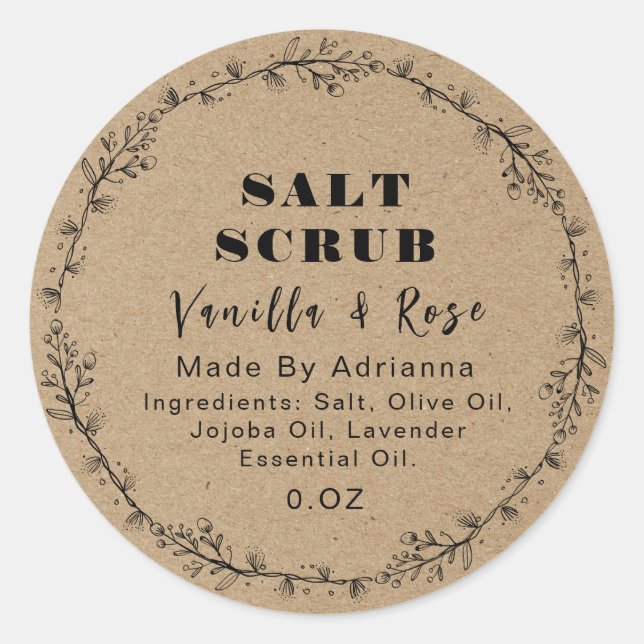 Handmade Product Label Kraft Paper (Front)