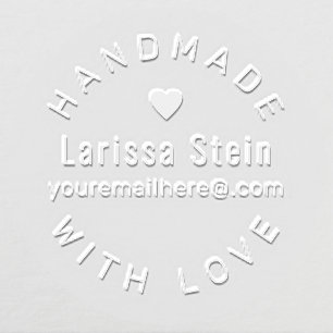 handmade product made with love embosser
