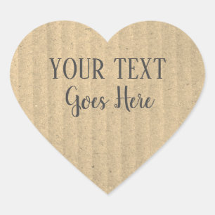 Handmade Product Rustic Simple Craft Paper Heart Sticker
