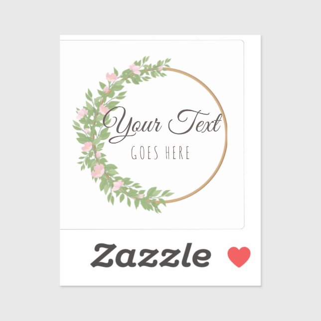 Handmade Product Simple Trendy Floral Wreath Sticker (Sheet)