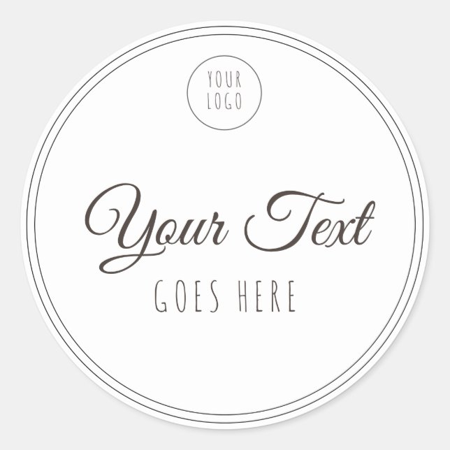 Handmade Product Simple Trendy Modern Classic Round Sticker (Front)