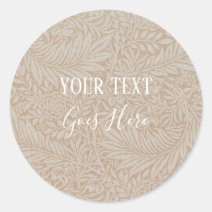 Handmade Product Vintage Floral Wreath Craft Paper Classic Round Sticker