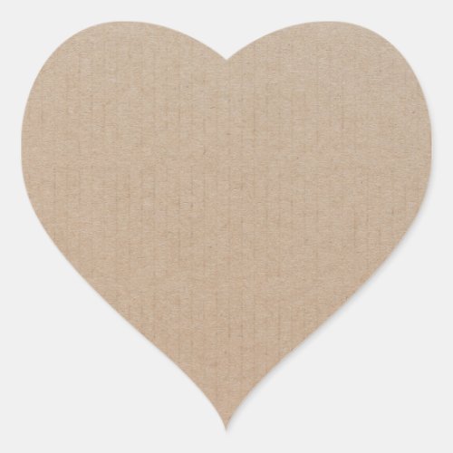 Handmade Product Vintage Kraft Paper Customizable Heart Sticker