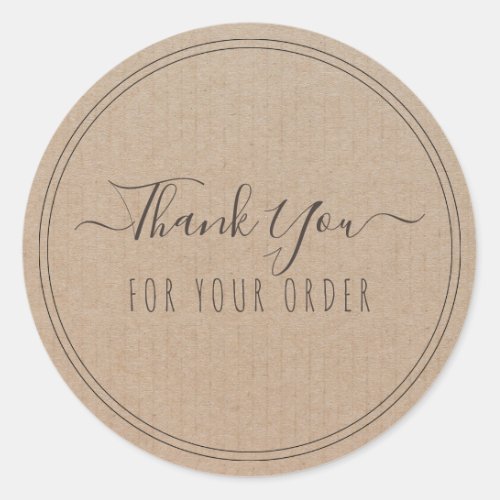 Handmade Product Vintage Simple Thank You Sticker