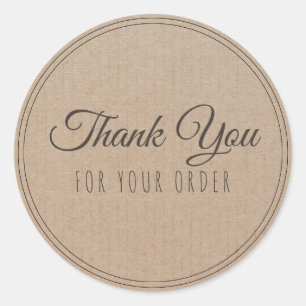 Handmade Product Vintage Simple Thank You Sticker