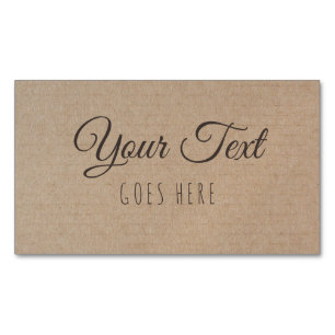 Handmade Product Vintage Simple Trendy Kraft Paper Business Card Magnet