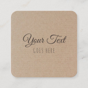 Handmade Product Vintage Simple Trendy Kraft Paper Calling Card