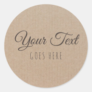 Handmade Product Vintage Simple Trendy Kraft Paper Classic Round Sticker