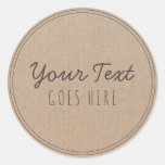 Handmade Product Vintage Simple Trendy Kraft Paper Classic Round Sticker