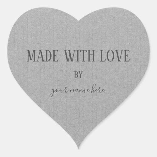 Handmade Product Vintage Simple Trendy Kraft Paper Heart Sticker