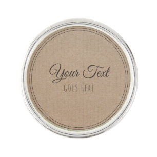 Handmade Product Vintage Simple Trendy Kraft Paper Lapel Pin