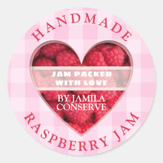 Handmade Raspberry Jam Classic Round Sticker