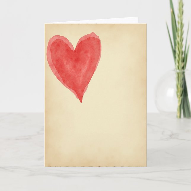 Handmade Red Heart Card (Front)