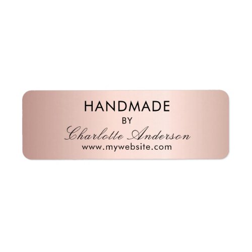 Handmade rose  gold made by name label 