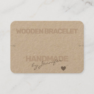 Handmade Rustic Natural Paper Simple Bracelet Business Card