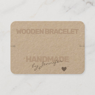 Handmade Rustic Natural Paper Simple Bracelet Business Card