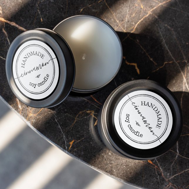  Handmade Script Black Border Product Label (Creator Uploaded)