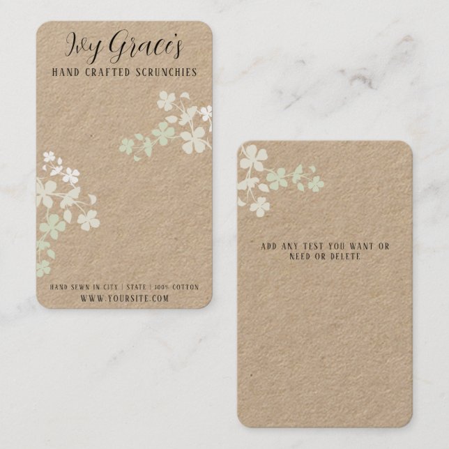 Handmade Scrunchie Card (Front/Back)