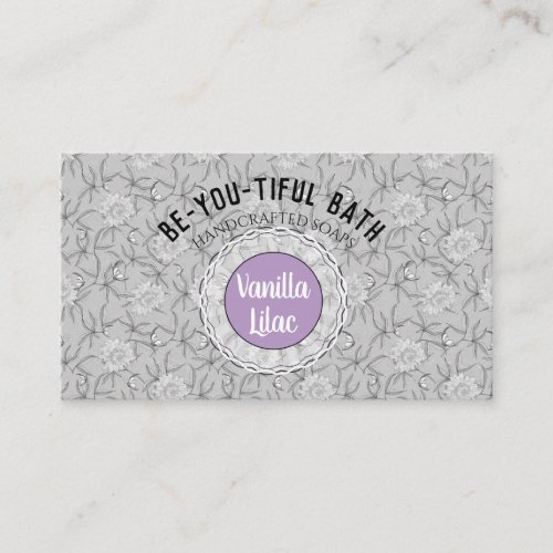 Handmade soap bath scent business card