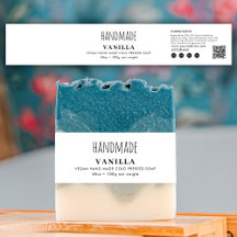 Handmade Soap Belly Band White Product Label Wrap