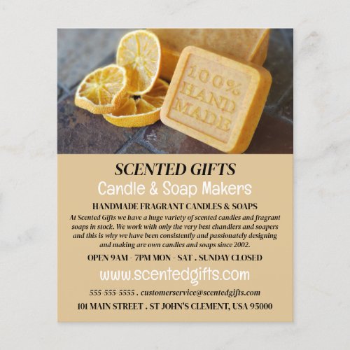 Handmade Soap Candle  Soap Maker Advertising Flyer