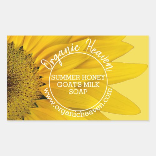Handmade Soap Country Sunflower Product Label