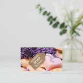Handmade Soap Lavender Business Card (Standing Front)