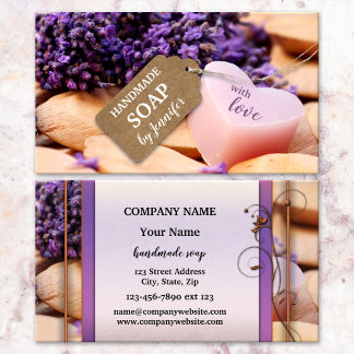 Handmade Soap Lavender Business Card