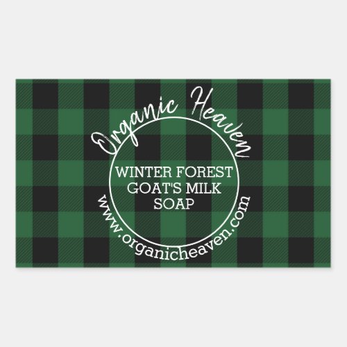 Handmade Soap Lumberjack Plaid Product Label