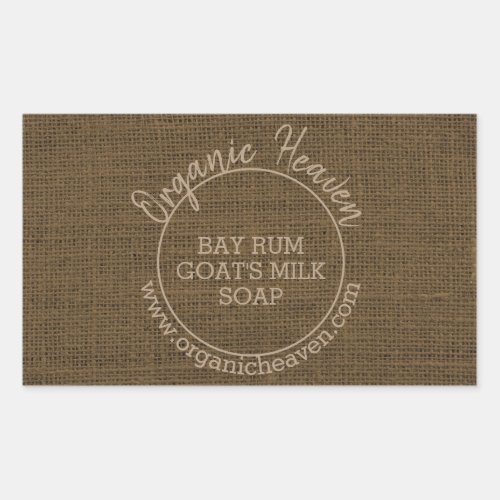 Handmade Soap Rustic Country Burlap Product Label