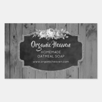 Handmade Soap Rustic Grey Wood Product Label by angela65 at Zazzle
