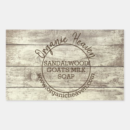 Handmade Soap Rustic Wood Country Product Label
