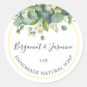 Handmade Soap Sticker Floral Bergamot and Jasmine