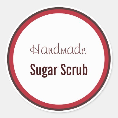 Handmade Sugar Scrub Classic Round Sticker
