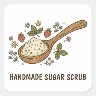 Handmade Sugar Scrub Label   Natural Skincare