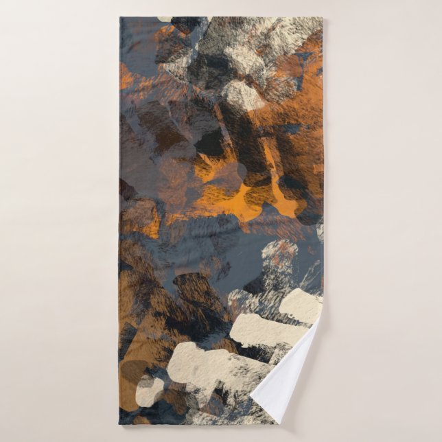 Handmade surreal abstract pattern. Modern artistic Bath Towel (Bath Towel)