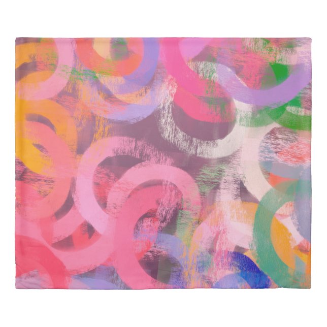 Handmade surreal abstract pattern. Modern artistic Duvet Cover (Front)