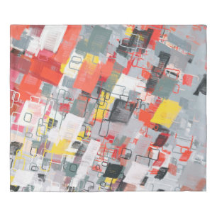 Handmade surreal abstract pattern. Modern artistic Duvet Cover