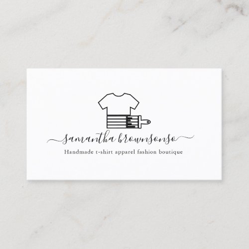 Handmade t_shirt apparel fashion boutique business card