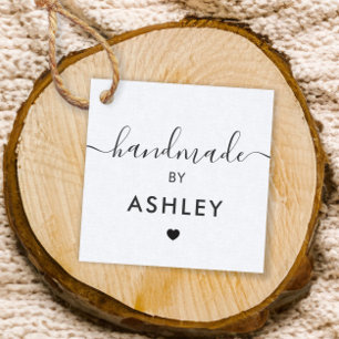 Handmade Tags, Custom Craft Shop Gift Tag, Kraft Favor Tags