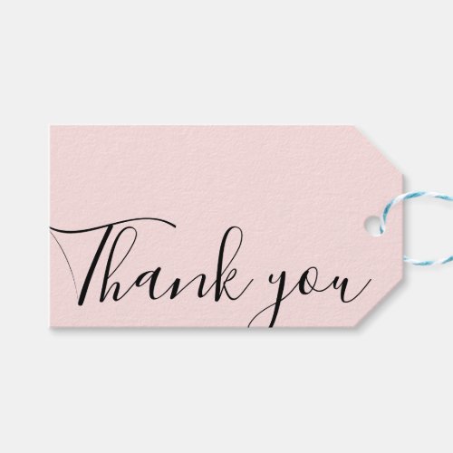 Handmade thank you minimalist modern pastel pink gift tags